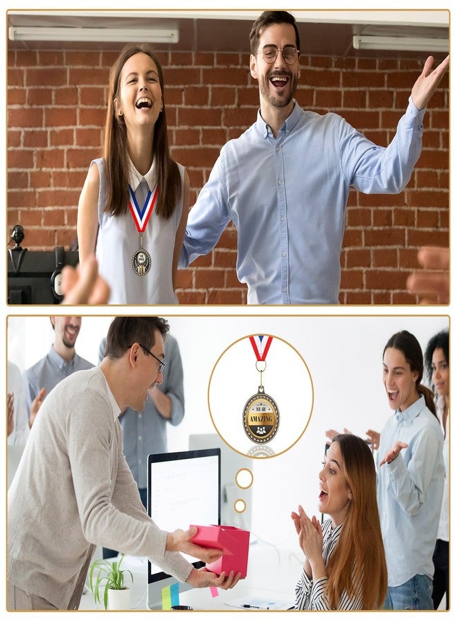 Ecation 24 Pcs 2'' Appreciation Award Medals Thank You Medals Employee Gifts Bulk with Red White Blue Neck Ribbon Office Party Awards Team Appreciation Present for Employee Colleague Retirement - Image 4