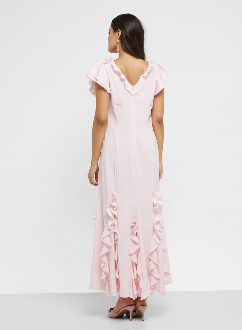 ELLA Ruffled Trim Maxi Dress  - Image 2