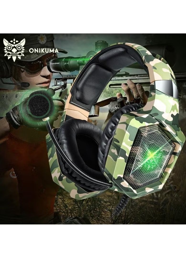 onikuma Wired Stereo Gaming Headphones with Mic and LED Lights – High-Quality Stereo Sound, Noise-Canceling Mic, Adjustable Headband, Soft Cushions – Comfortable for Long Sessions – Ideal for Gaming, Streaming, and Communication - Image 4