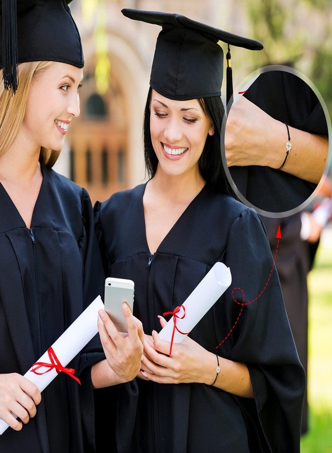 Woanger 50 Sets Graduation Bracelets Bulk 2025 Christmas Graduation Gifts Adjustable Bracelet with Card for Grad Students(Lovely,Black) - Image 5