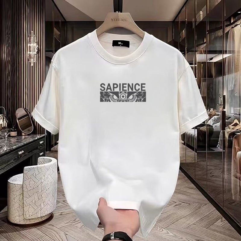Men'S Cotton Short-Sleeve T-Shirt Heavyweight T-Shirt Base Layer Hong Kong Style Trendy Brand Loose Casual Versatile Top - Image 4