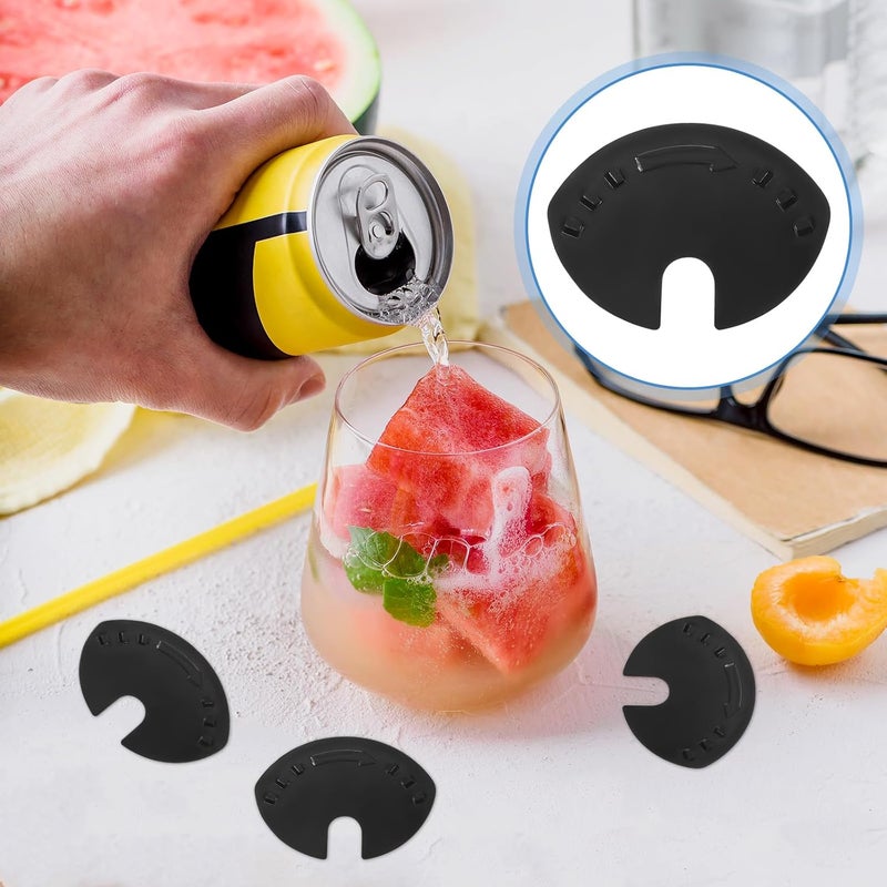 Ymapinc 10pcs Soda Can Covers Lids, Plastic Top Cap Protectors, Spill Guards for Soda, Beer, Coke, Juice, and Beverages, Black, Prevents Spills - Image 5