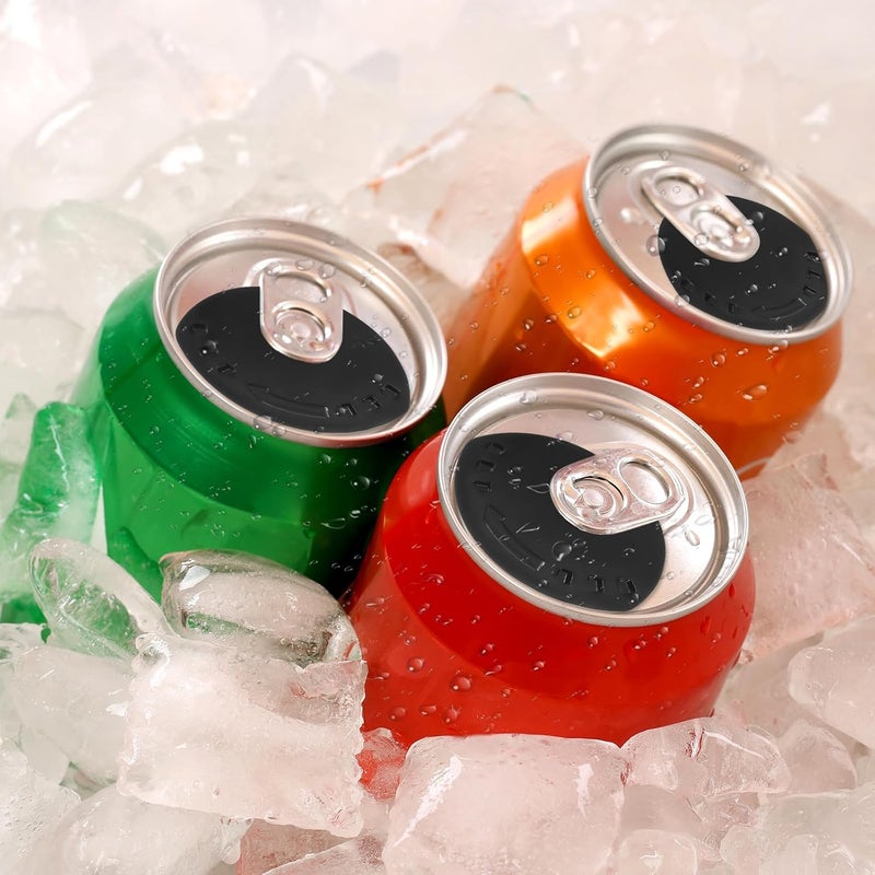 Ymapinc 10pcs Soda Can Covers Lids, Plastic Top Cap Protectors, Spill Guards for Soda, Beer, Coke, Juice, and Beverages, Black, Prevents Spills - Image 4