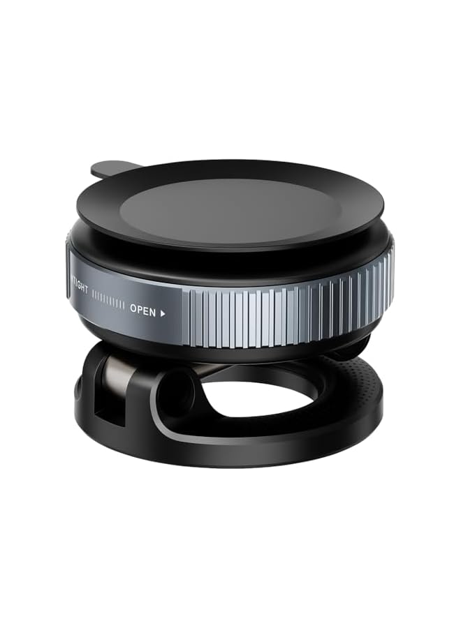 S-TOP K007 Vacuum Suction Magnetic Phone Bracket, PC ABS TPU Construction, Zinc Alloy with Metallic Paint Finish, 60x60x40mm, Black - Image 2