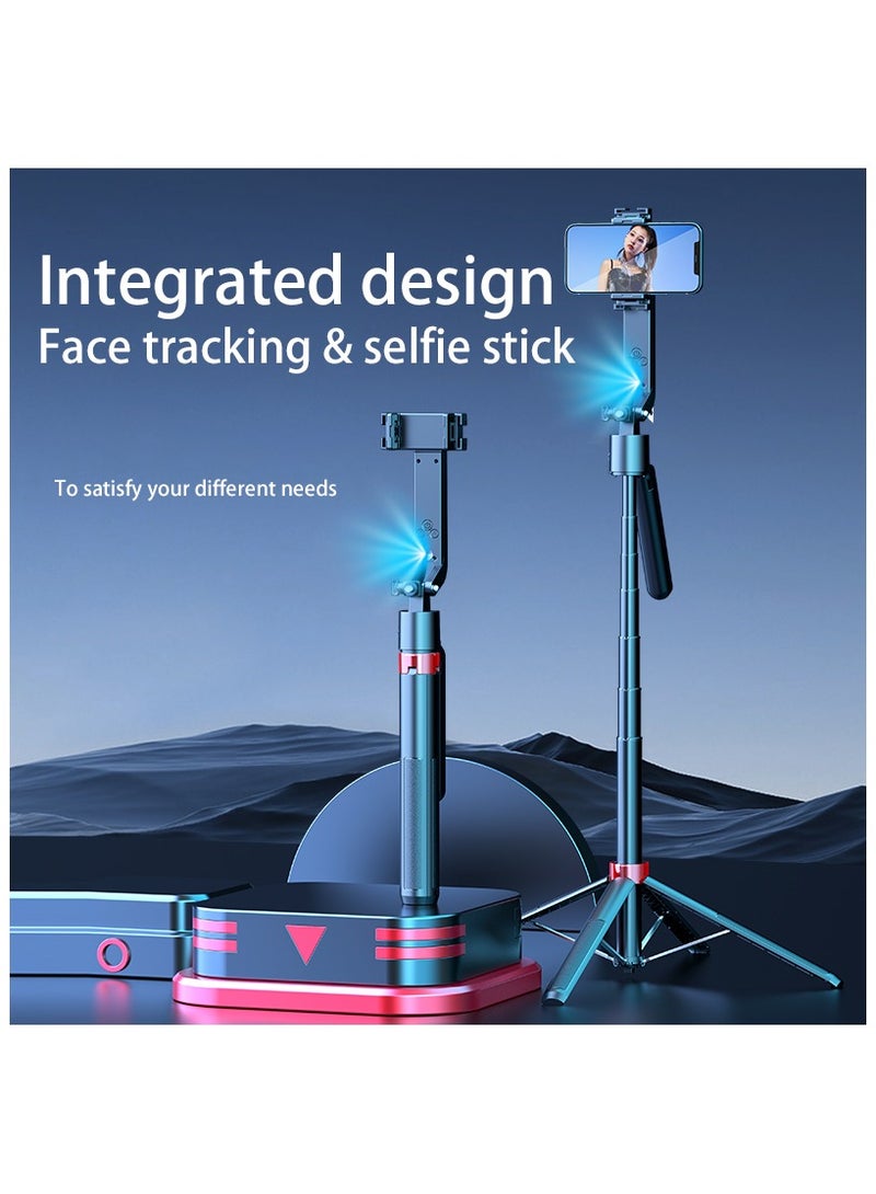1.8m Auto Face Tracking Selfie Stick Tripod for iPhone with 2 Fill Light, 360° Rotating Phone Stand with Rechargeable Remote Control for TikTok Vlog Video Recording, Phone Tripod for Android Camera/GoPro - Image 4