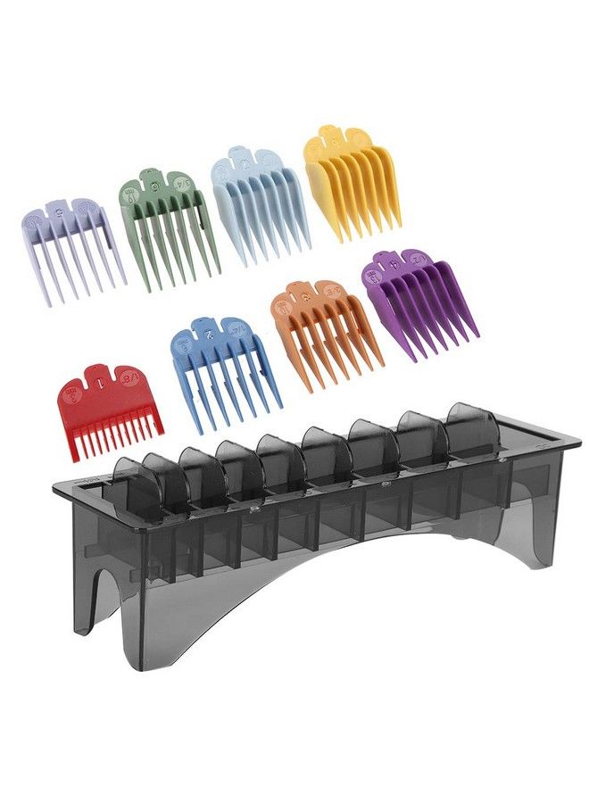 Rectangular Plastic Guide Comb Storage Box Universal 10 Grid Container Guide Comb Organizer Case Limit Comb Container Guide Container Box For Barbershop