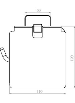 Tema Bathroom Square Toilet Paper Holder with Cover 71711  - Image 2