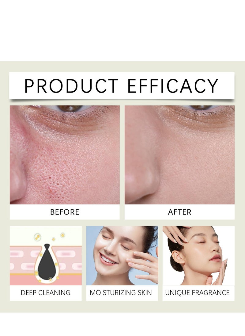 OUHOE - Green Tomato Clay Mask Cleanser Face Wash With Smudge stick, Pore Purifying with 49% Green Tomato Extract, Sebum & Clogged Pore Care, Exfoliation, Fragrance-Free, Vegan & Dermatologically Tested, 120g - Image 1
