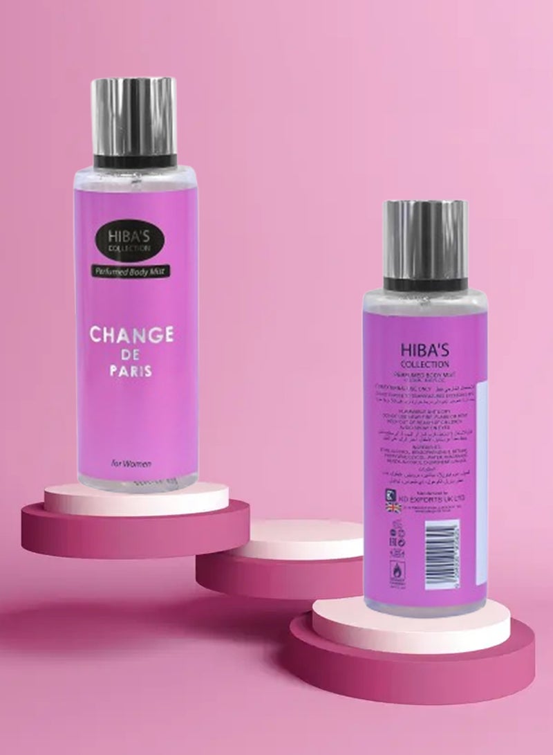 HIBA'S COLLECTION Change De Paris Perfumed Body Mist for Women – Luxurious Fragrance, 250ml (8.45 fl oz) – Long-Lasting and Refreshing Scent for Daily Wear - Image 3