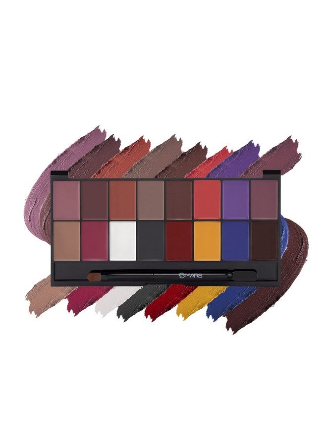 Mars لوحة شفاه مارس إنفينيتي | نصف مطفي | 16 لون لألوان أحمر الشفاه اللانهائية | ملعقة مجانية مع تطبيق (36.0 جرام) (01+02-متعدد الألوان) - Image 5