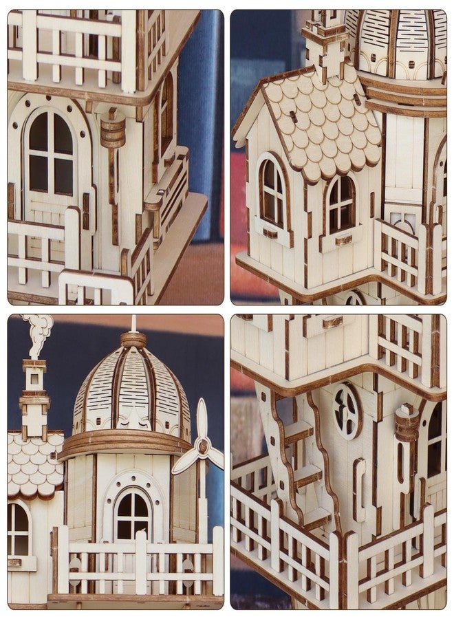 Foyucool 3D Wooden Puzzle for Adults, DIY Circular Treehouse Model, Creative Assembly Model Building for Adults, DIY Assembly Puzzle, Woodcraft Kit for Christmas Day - Image 4