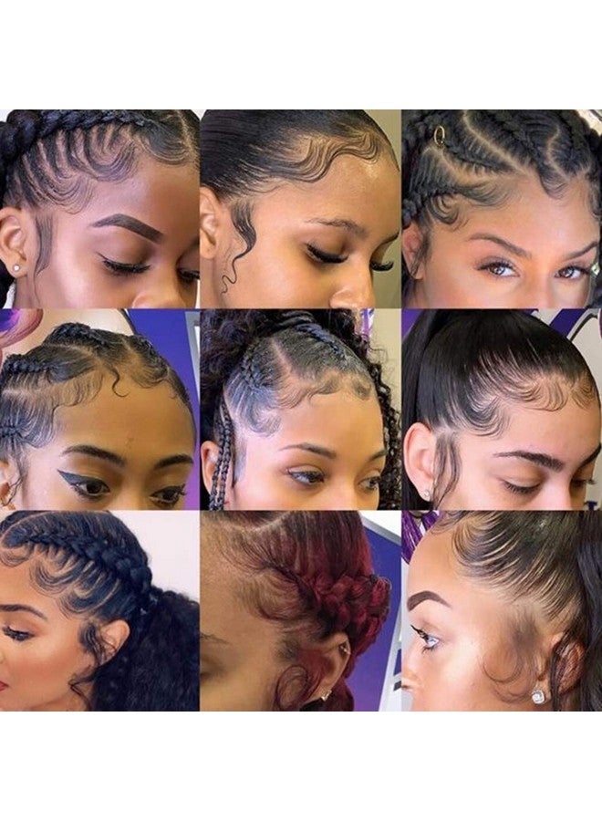 Luwigs Hair Brushes, Double Side Edge Control Hair Brush Set Of 2 - 3-In-1 Comb Grooming Tool For Women Girls Beauty Natural Styling Hair Edge Eyebrow Brushes, Black, Boar Bristles, Oblong - Image 5