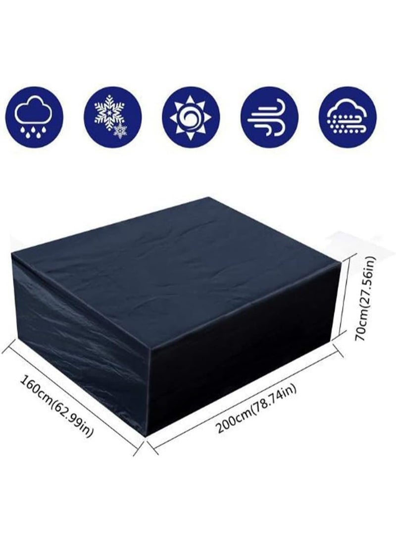 Patio Furniture Set Cover Outdoor Sectional Sofa Set Covers Outdoor Table and Chair Set Covers Water Resistant Large (200cm L x 160cm W x 70cm H) - Image 3