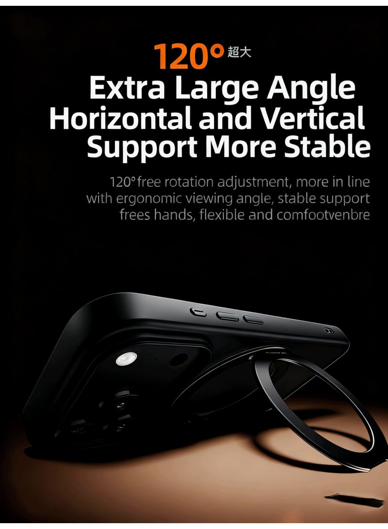 iPhone 17 Pro Case with 360° Rotatable O-Mount and Camera Control, Compatible with MagSafe, Military-Grade Protection, Slim Design with Matte Black Translucent Finish u0026 Comfortable Grip - Image 3