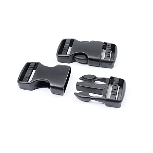 Baitoo Side Release Buckles,Heavy Duty Dual Adjustable Plastic Buckle Snaps Clips 1 Inch Backpack Belt Buckle Replacement 2 Packs - Image 1