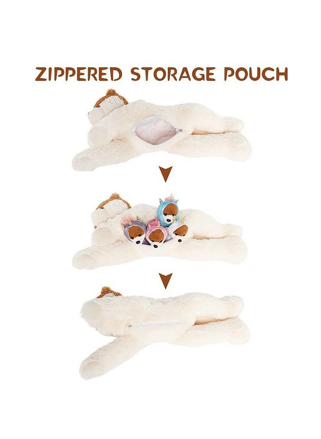 Giant Unicorn Stuffed Animal Cute Mommy Unicorn Dog With Zippered Pouch Includes 4 Baby Unicorns Gifts For Girls (Multicolor,26 Inches)  - Image 4