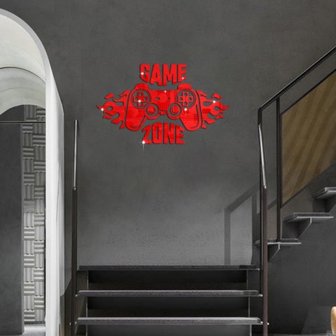 Jm3216 Game Mirror Wall Stickers E-Sports Room Bedroom Room Decoration Self-Adhesive Three-Dimensional Acrylic Stickers