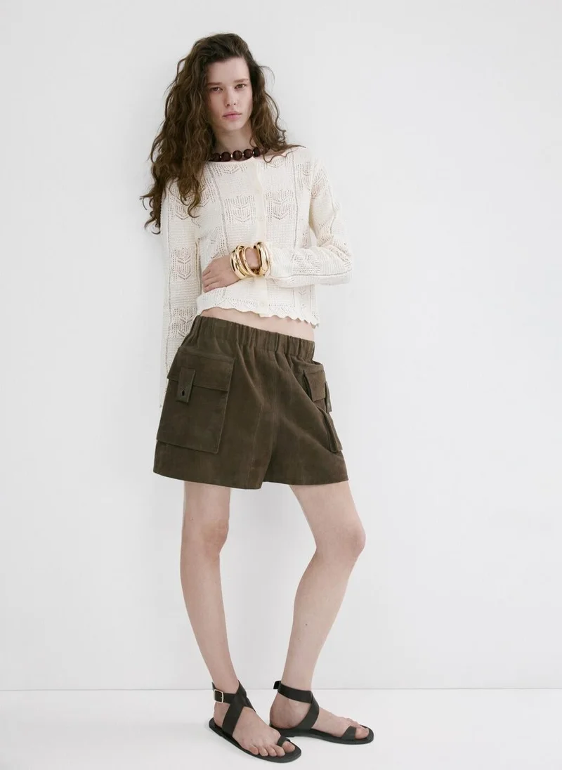 MANGO  Openwork detail knit cardigan for Women | Best Price UAE