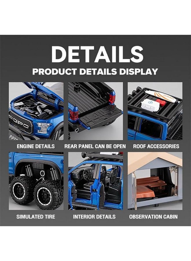 Invite Enterprise 1:24 Scale Die-Cast Raptor Camping【Large】 with 6 Openable Doors,Pull Back Action, Working Lights,Movable Front Wheels & Working Horn【 Multicolor 】 - Image 4