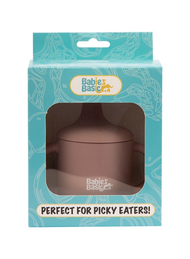 بابيز_بيسك كوب سيليكون للأطفال الأساسيين من المرحلة الأولى مع فوهة ومقابض للأطفال - وردي - Image 5