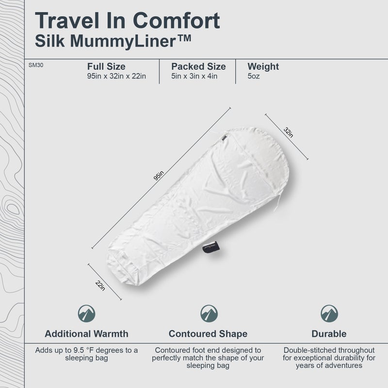 COCOON - Premium - Silk MummyLiner - Natural - Image 5