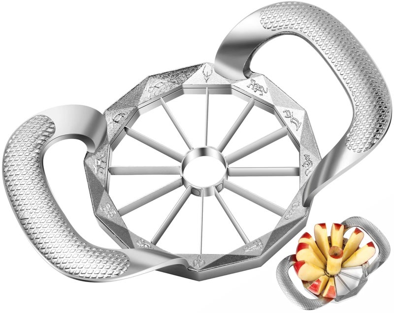 LIIGEMI Apple Slicer,12-Slices Stainless Steel Cutter，Heavy Duty Stainless Steel Apple Cutter and Divider， Anti-slip Handle，Gifts for Mom， Easy to Use. - Image 1
