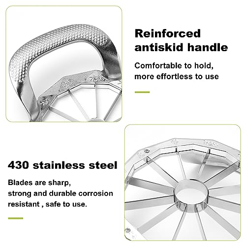 LIIGEMI Apple Slicer,12-Slices Stainless Steel Cutter，Heavy Duty Stainless Steel Apple Cutter and Divider， Anti-slip Handle，Gifts for Mom， Easy to Use. - Image 5