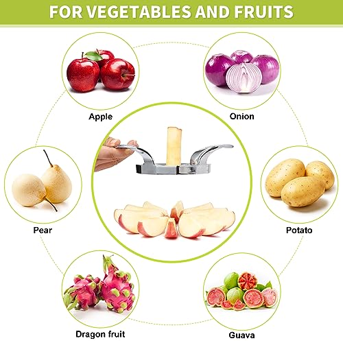 LIIGEMI Apple Slicer,12-Slices Stainless Steel Cutter，Heavy Duty Stainless Steel Apple Cutter and Divider， Anti-slip Handle，Gifts for Mom， Easy to Use. - Image 3