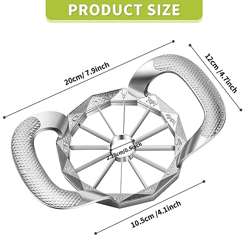 LIIGEMI Apple Slicer,12-Slices Stainless Steel Cutter，Heavy Duty Stainless Steel Apple Cutter and Divider， Anti-slip Handle，Gifts for Mom， Easy to Use. - Image 4