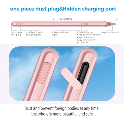 Milikilo Stylus Pen for iPad 11th&10th Generation,Milikilo Pen with Pencil Holder,Palm Rejection,for Air11&13"(M2/M3), Pad Pro 11"&13"(M4),iPad 6-11th,iPad Pro 11"/12.9 ", iPad Air 3/4/5,Mini 5/6 - Image 4