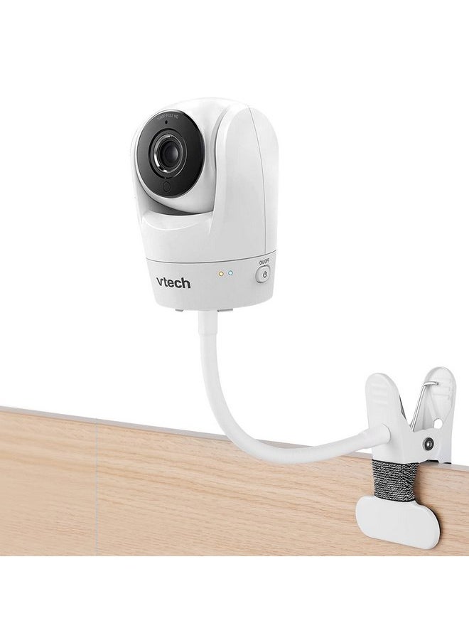 iTODOS iTODOS Baby Monitor Mount Clip Compatible with Vtech Baby Monitor Vtech VM901 and VM919HD, 8inches Flexible Long Gooseneck Arm,Attach Your Baby Camera Wherever You Like Without Any Tools  - Image 1