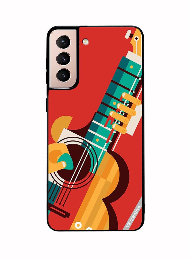 VR CREATIVE Protective Case Cover For Samsung Galaxy S21 5G Guitar Design Multicolour - Image 1