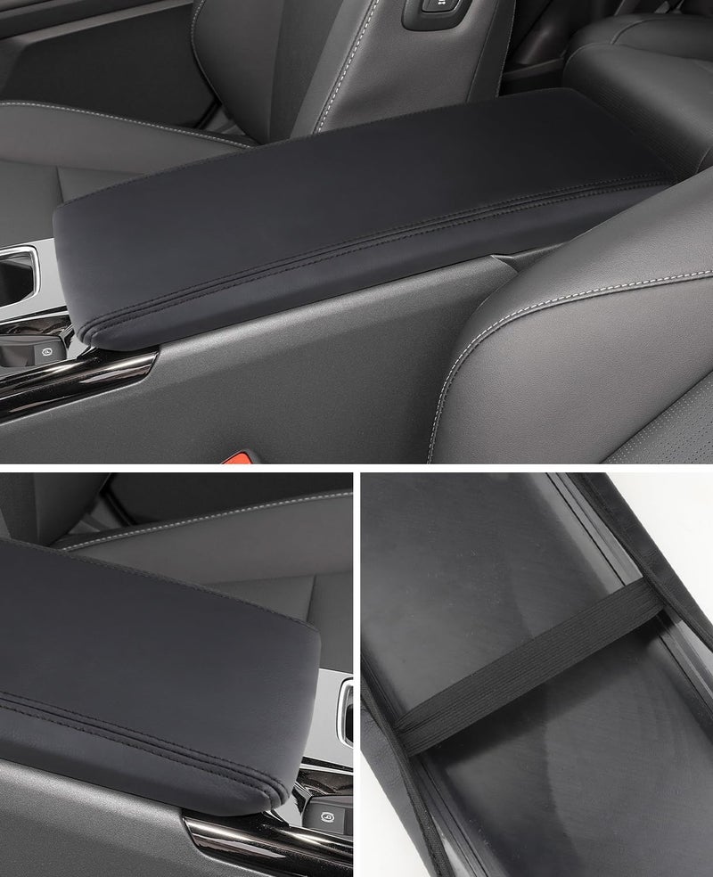 INTGET Car Center Console Armrest Cover for 2025 Toyota Camry Accessories Leather Camry XLE/SE/XLE/XSE Middle Arm Rest Box Lid Seat Protector Cushion Saver (Black Stitches, 2025+) - Image 5