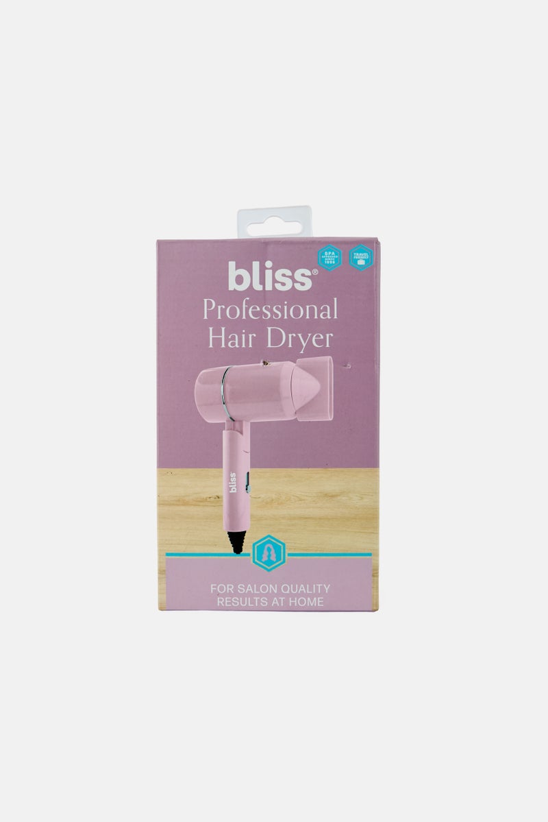 BLISS Professional Hair Dryer, Pink - Image 1