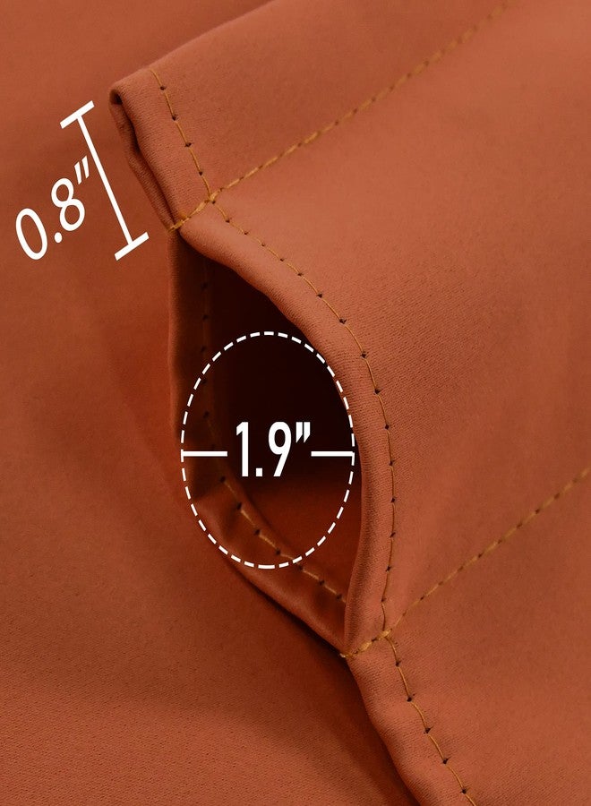 DECOVSUN Burnt Orange Valance - Rust Valance for Windows 52x18 Inch Solid Blackout Rod Pocket Kitchen Short Curtain Toppers for Bathroom, Living Room, Terracotta - Image 4