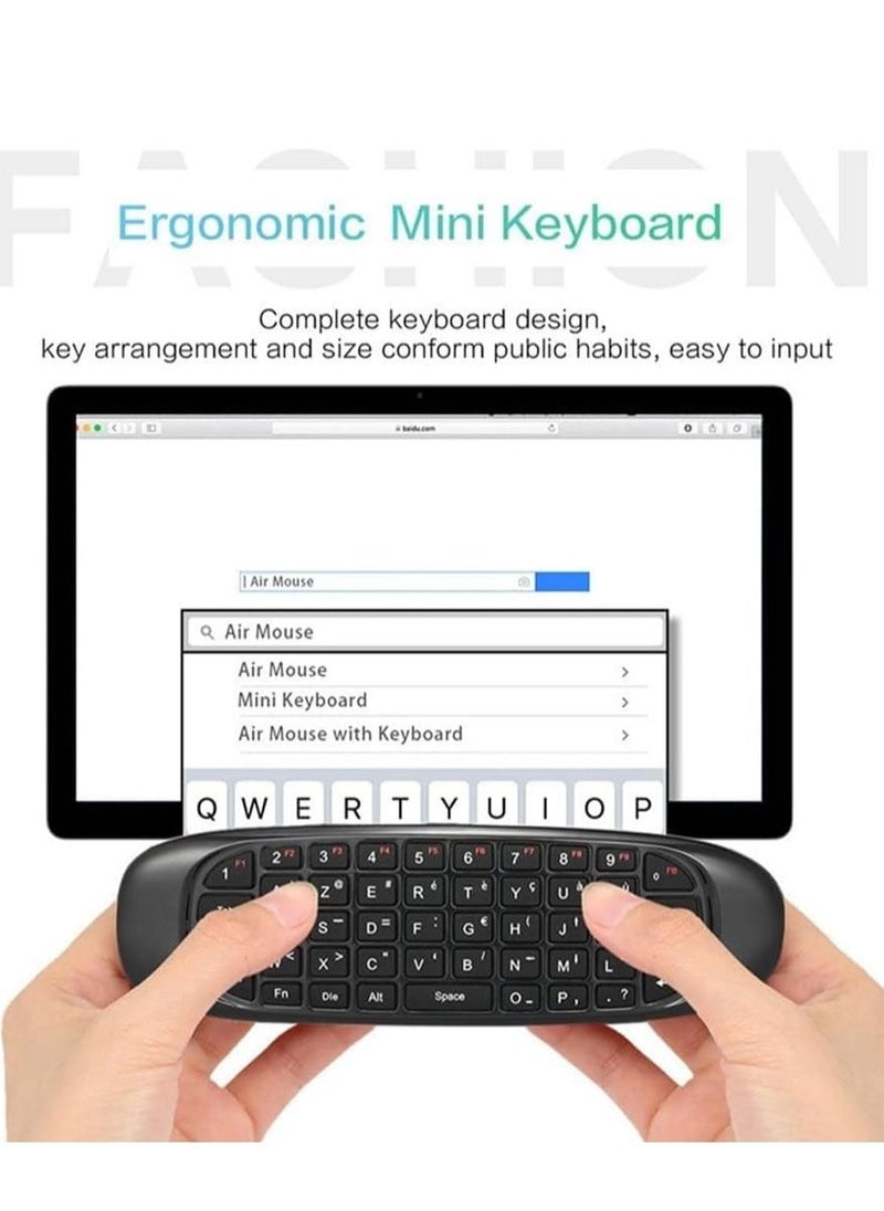 ELTRAZONE Arabic Keyboard Air Mouse C120 Smart TV Remote Control Computer Wireless Keyboard with Gyroscope Somatosensory Remote Control for TV Box Android Laptop Pc - Image 1