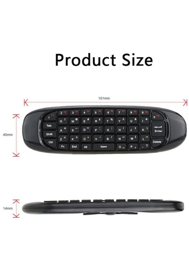 ELTRAZONE Arabic Keyboard Air Mouse C120 Smart TV Remote Control Computer Wireless Keyboard with Gyroscope Somatosensory Remote Control for TV Box Android Laptop Pc - Image 4