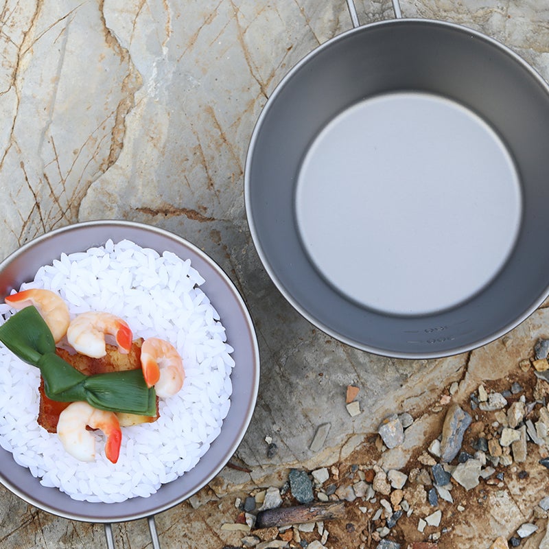 Camping Titanium Bowl: 300Ml With Spout - Super Light Corrosion-Resistant Pure Titanium Bowl For Outdoor Camping, Backpacking, Hiking, Picnic And Home Use - Image 2