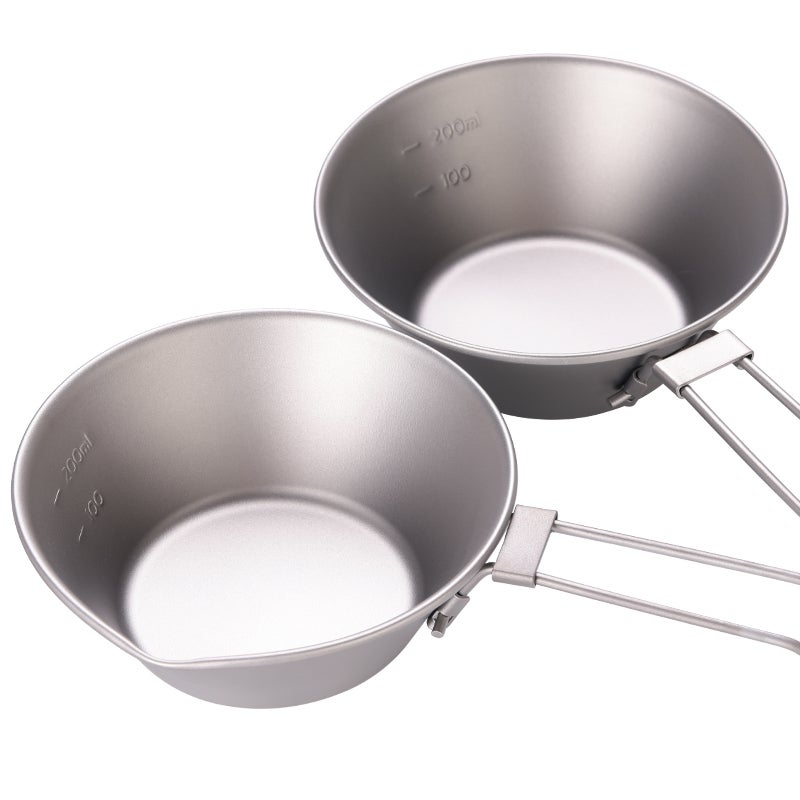 Camping Titanium Bowl: 300Ml With Spout - Super Light Corrosion-Resistant Pure Titanium Bowl For Outdoor Camping, Backpacking, Hiking, Picnic And Home Use - Image 3
