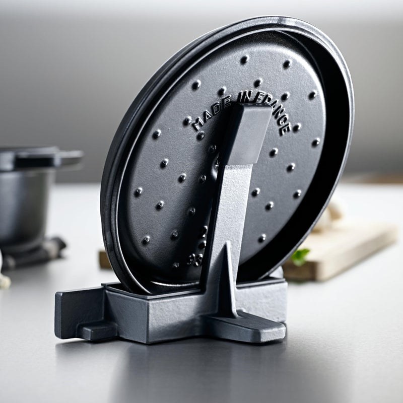 Staub Cast Iron Lid Holder - Black, Made in France - Image 3