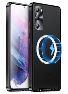 General Case for Galaxy S20 FE/S20 FE 5G/S20 FE 2022, Compatible with Mag-safe Magnetic Adsorption Metal Bumper Back Frosted PC Cover for Galaxy S20 FE  - Image 1