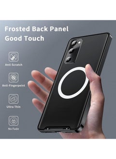 General Case for Galaxy S20 FE/S20 FE 5G/S20 FE 2022, Compatible with Mag-safe Magnetic Adsorption Metal Bumper Back Frosted PC Cover for Galaxy S20 FE  - Image 3