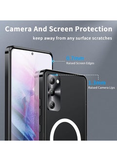 General Case for Galaxy S20 FE/S20 FE 5G/S20 FE 2022, Compatible with Mag-safe Magnetic Adsorption Metal Bumper Back Frosted PC Cover for Galaxy S20 FE  - Image 4