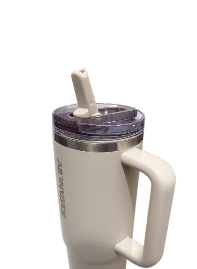كوب Stanley Quencher H2.0 FlowState من الفولاذ المقاوم للصدأ، مزود بتقنية العزل بتفريغ الهواء وغطاء وماصة؛ مناسب للماء والشاي أو القهوة المثلجة ومشروبات السموذي وغيرها، سعة 40 أونصة. - Image 2
