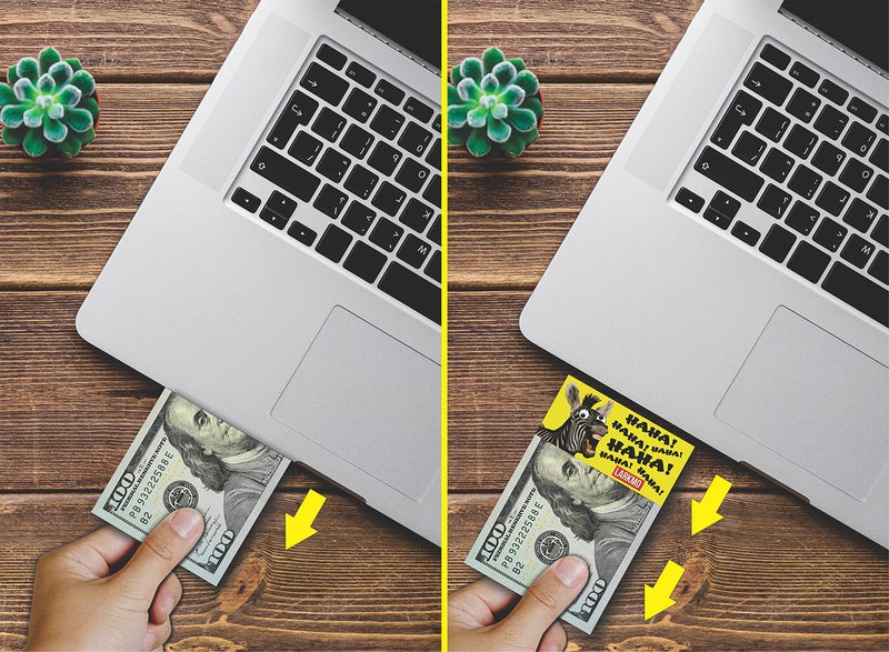 Larkmo The Pranking Zebra Funny $100 Gag, Realistic One Hundred Dollar Bill Joke Office Prank for Men, Women & Children, Great Practical Joke, Kit of 50 Pieces - Image 3