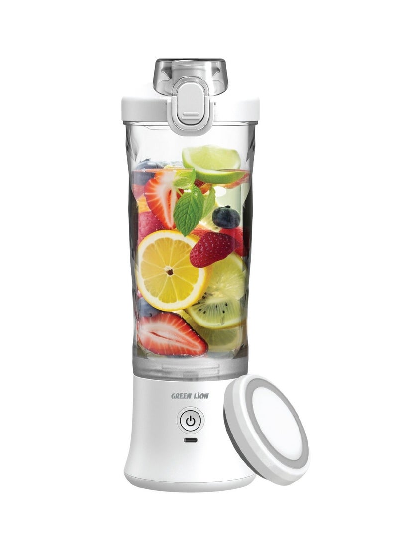 GREEN LION Ultimate Blender 600ml Capacity / Juice Straight from the Source / Two Blend Modes / Considerable Times Blending / 6 Powerful Blades / Strong Power / Direct Drink / IP67 Waterproof / Handy Loop - White - Image 1