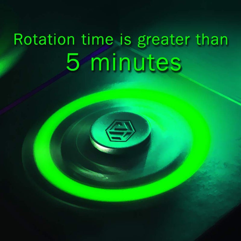 INNÃ”PLUS Fidget Spinners, Fidget Spinner Gifts for Adults, Stress Anxiety ADHD Relief Figets Toy, Metal Finger Hand Spinner Toy with Luminous Light, Spinner Absorb Solar Light Then Release in Dark - Image 4