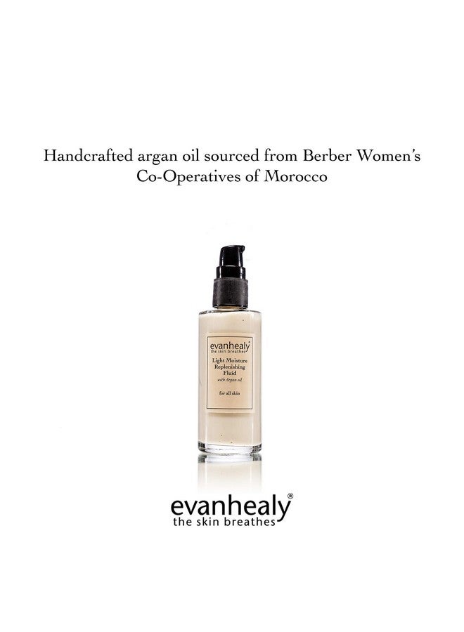 evanhealy Light Moisture Replenishing Fluid With Argan Oil | Natural Moisturizer Serum For Dry & Sensitive Skin | Anti Aging Vitamin E Oil Face Serum - Image 5