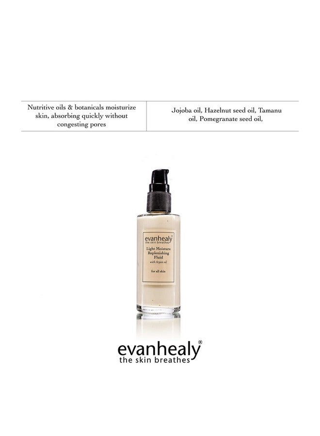 evanhealy Light Moisture Replenishing Fluid With Argan Oil | Natural Moisturizer Serum For Dry & Sensitive Skin | Anti Aging Vitamin E Oil Face Serum - Image 3