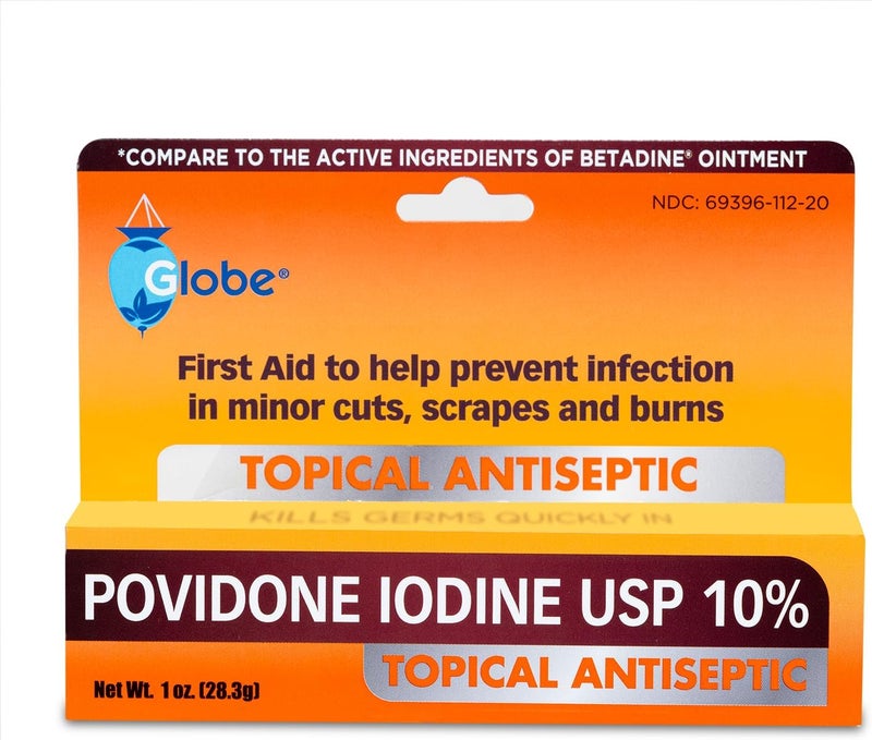 Globe 4 Pack Povidone Iodine 10 First Aid Ointment 1 Oz for Cuts Scrapes Burns Compare to Betadine - Image 3